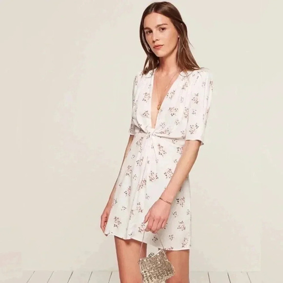 Reformation Aster Floral Dress Sz 2 - Picture 1 of 10
